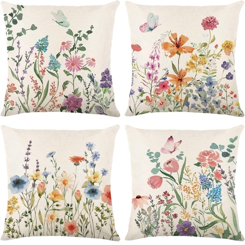Spring Decorations for Home - Spring Pillow Covers 18x18, Outdoor Pillow Covers